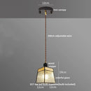 Geometric brass and clear glass led pendant light dining room