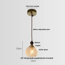 Geometric brass and clear glass led pendant light dining room