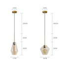 Geometric brass and glass chandelier lighting – kitchen pendant light