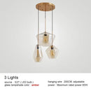 Geometric brass and glass chandelier lighting – kitchen pendant light