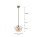 Geometric brass and glass chandelier lighting – kitchen pendant light