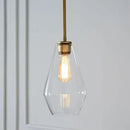 Geometric brass glass pendant lights set for living room