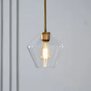 Geometric brass glass pendant lights set for living room