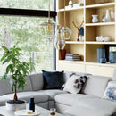 Geometric brass glass pendant lights set for living room