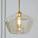 Geometric brass glass pendant lights set for living room