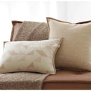 Geometric brown leather splicing throw pillow cover living room decor