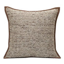 Geometric brown leather splicing throw pillow cover living room decor