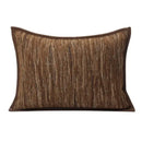 Geometric brown leather splicing throw pillow cover living room decor
