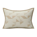 Geometric brown leather splicing throw pillow cover living room decor