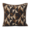Geometric brown leather splicing throw pillow cover living room decor
