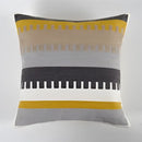 Geometric canvas cotton cushion cover yellow & grey living room pillow