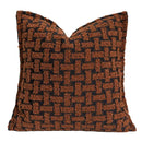 Geometric caramel color velvet cushion cover living room throw pillow