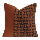 Geometric caramel color velvet cushion cover living room throw pillow