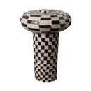 Geometric check ceramic vase black & white living room decor