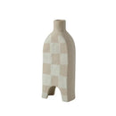 Geometric check ceramic vase set living room decor
