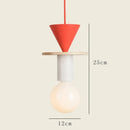 Geometric colorful wooden pendant light for bedroom decor