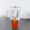 Geometric crystal glass vase with artificial flowers living room decor