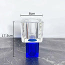 Geometric crystal glass vase with artificial flowers living room decor