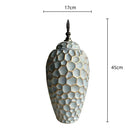 Geometric diamond check gray ceramic vase living room decor