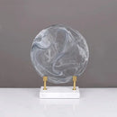 Geometric disk marble clear glass orbs living room decor figurines