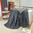 Geometric double layer lamb fleece blanket bedroom throw
