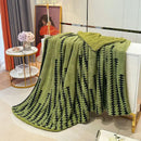 Geometric double layer lamb fleece blanket bedroom throw