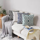 Geometric embroidered cushion cover set – living room pillows