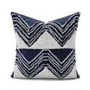 Geometric embroidered cushion cover with tufted tassels bedroom decor