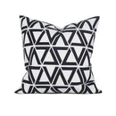 Geometric embroidered noble white & gray cushion cover living room