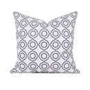 Geometric embroidered noble white & gray cushion cover living room