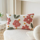 Geometric embroidery beige & taupe cushion cover living room pillow