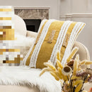 Geometric embroidery circle cushion cover living room earthy decor