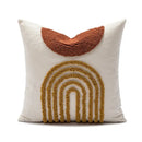 Geometric embroidery circle cushion cover living room earthy decor