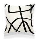 Geometric embroidery cream cushion covers living room abstract art