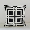 Geometric embroidery cushion cover black & grey living room decor