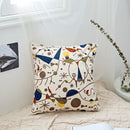 Geometric embroidery cushion cover black & grey living room decor