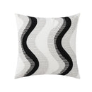 Geometric embroidery cushion cover black & grey living room decor