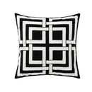 Geometric embroidery cushion cover black & grey living room decor