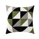 Geometric embroidery cushion cover black & grey living room decor