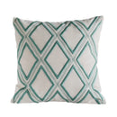 Geometric embroidery cushion cover yellow & teal living room decor