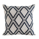Geometric embroidery cushion cover yellow & teal living room decor