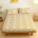 Geometric figure white & gold sheet set bedroom bedding