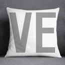 Geometric floral print gray & white pillow case living room decor