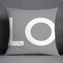 Geometric floral print gray & white pillow case living room decor