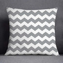 Geometric floral print gray & white pillow case living room decor