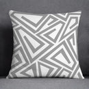 Geometric floral print gray & white pillow case living room decor