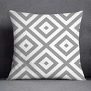 Geometric floral print gray & white pillow case living room decor