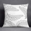 Geometric floral print gray & white pillow case living room decor