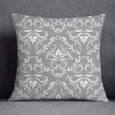 Geometric floral print gray & white pillow case living room decor