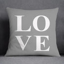 Geometric floral print gray & white pillow case living room decor